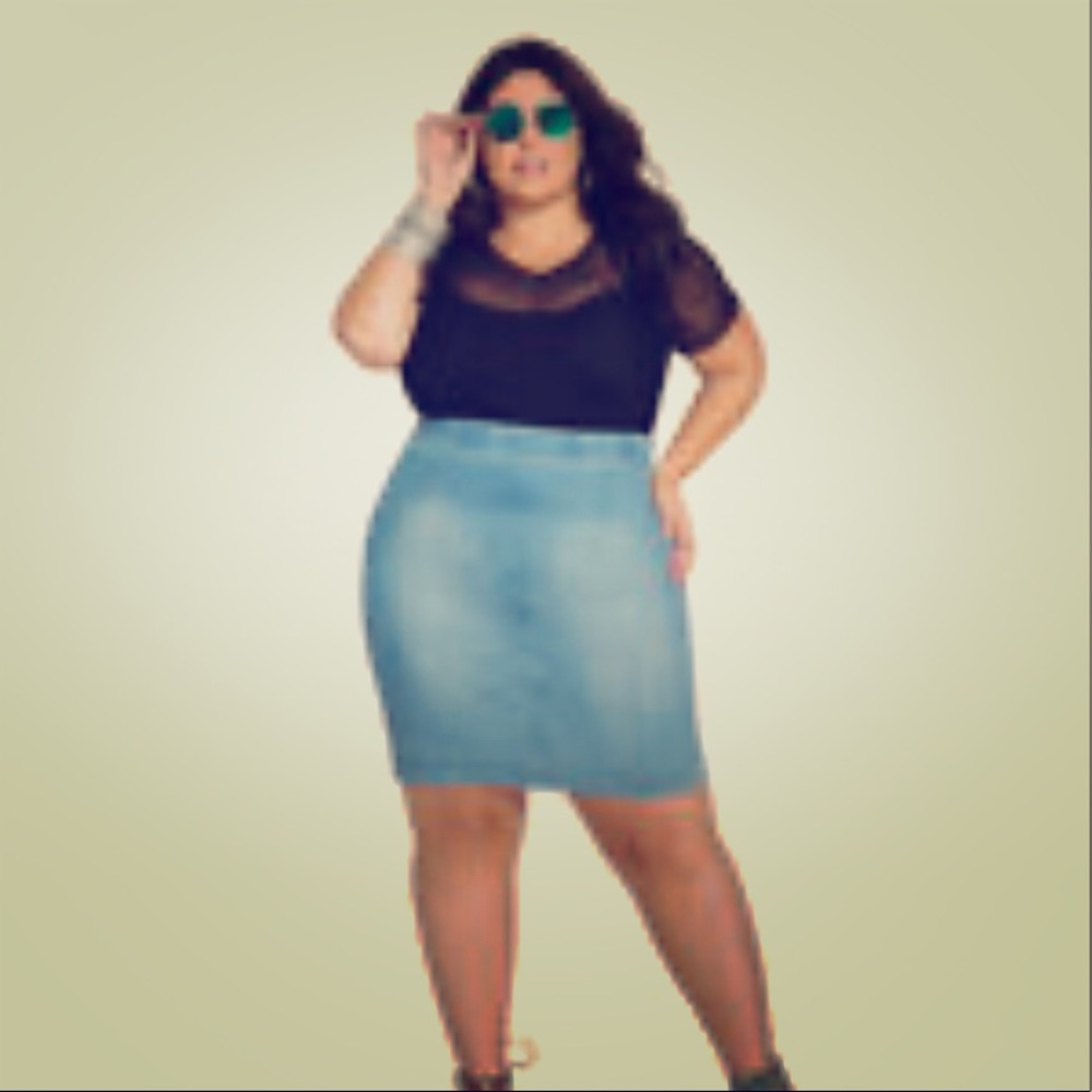 🎄💙 Denim Skirt Light Pastel Blue